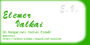 elemer valkai business card